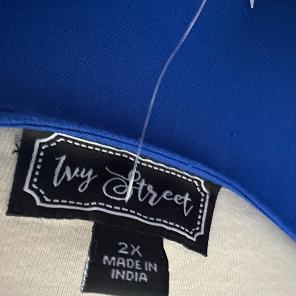 Ivy Street Blue Tiered Maxi Dress Size 2X Ruffled Layered Sleeveless Beach Boho - Picture 5 of 10